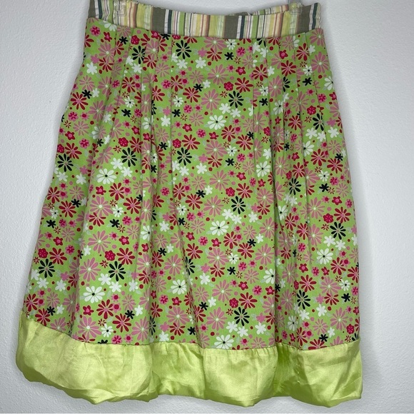 mix nouveau Dresses & Skirts - Mix Nouveau A Line Midi Fit & Flare Floral Ditsy Pleated Skirt Pockets Size Sm